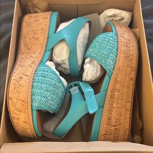 Fitflop Turquoise Platform Sandals